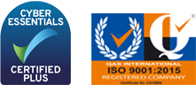 Accreditations for Cyber Essenstials and BSI 9001 QAS